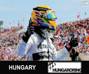 пазл Льюис Хэмилтон празднует свою победу в Венгрии Grand Prix 2013